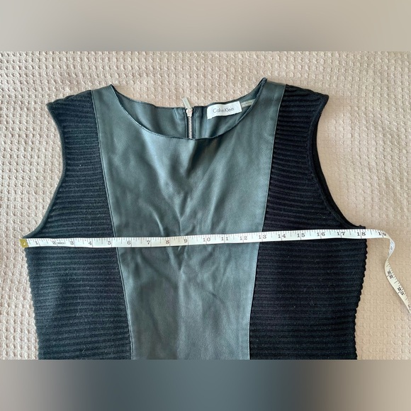 👗 CK Faux Leather Bodycon Dress - Picture 6 of 9